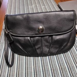 Black Coach wristlet bag